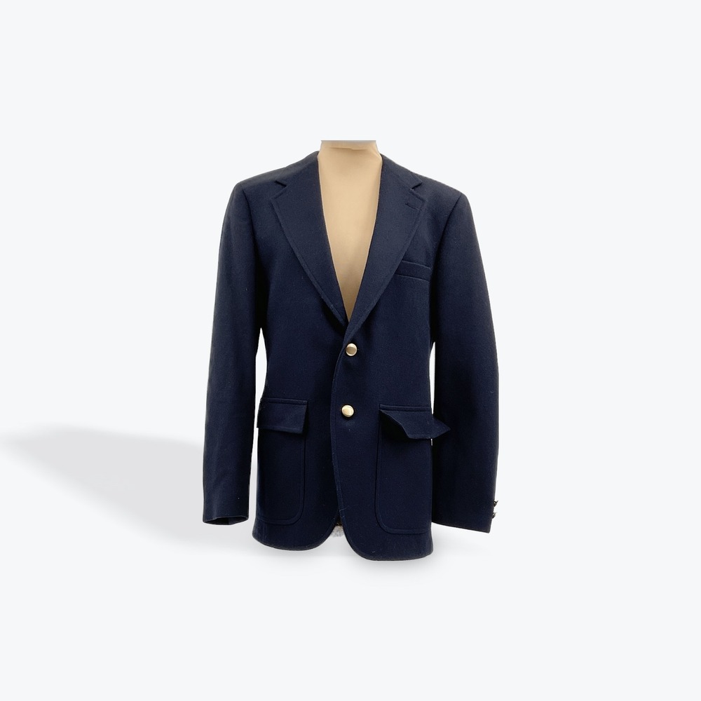 Gant Vintage Wool Navy Blue Blazer Kids Size 18 Gold Buttons Classic School Coat